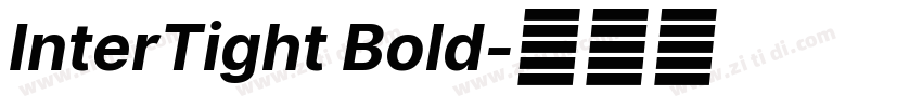 InterTight Bold字体转换